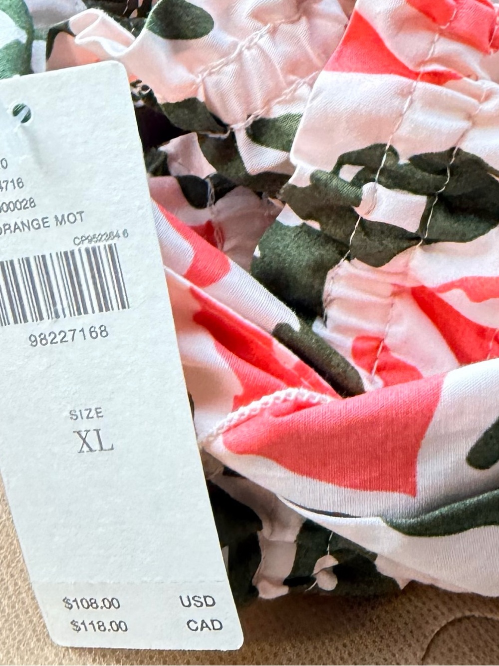 Anthropologie Somerset Tie-Waist -orange & Green